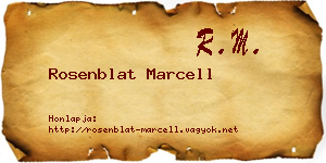 Rosenblat Marcell névjegykártya