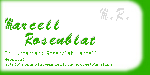 marcell rosenblat business card